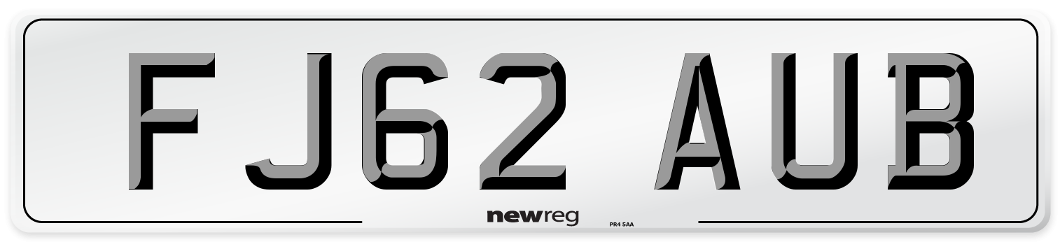 FJ62 AUB Number Plate from New Reg